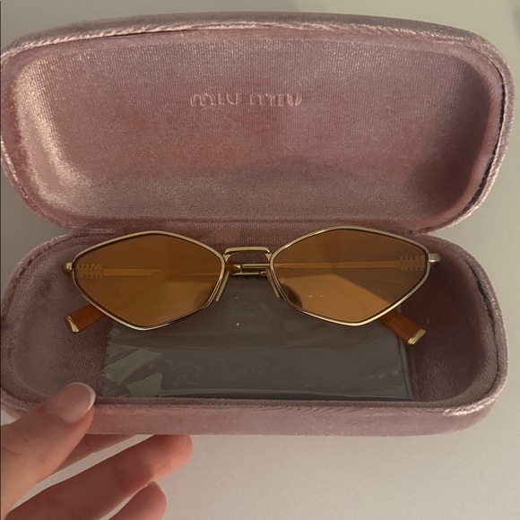 Miu Miu Gold Sunglasses - Picture 5 of 6
